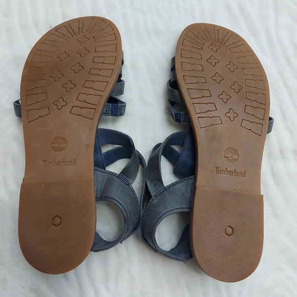 Timberland Ortholite Caswell fisherman Sandles Gray and Blue Leather - Picture 6 of 7